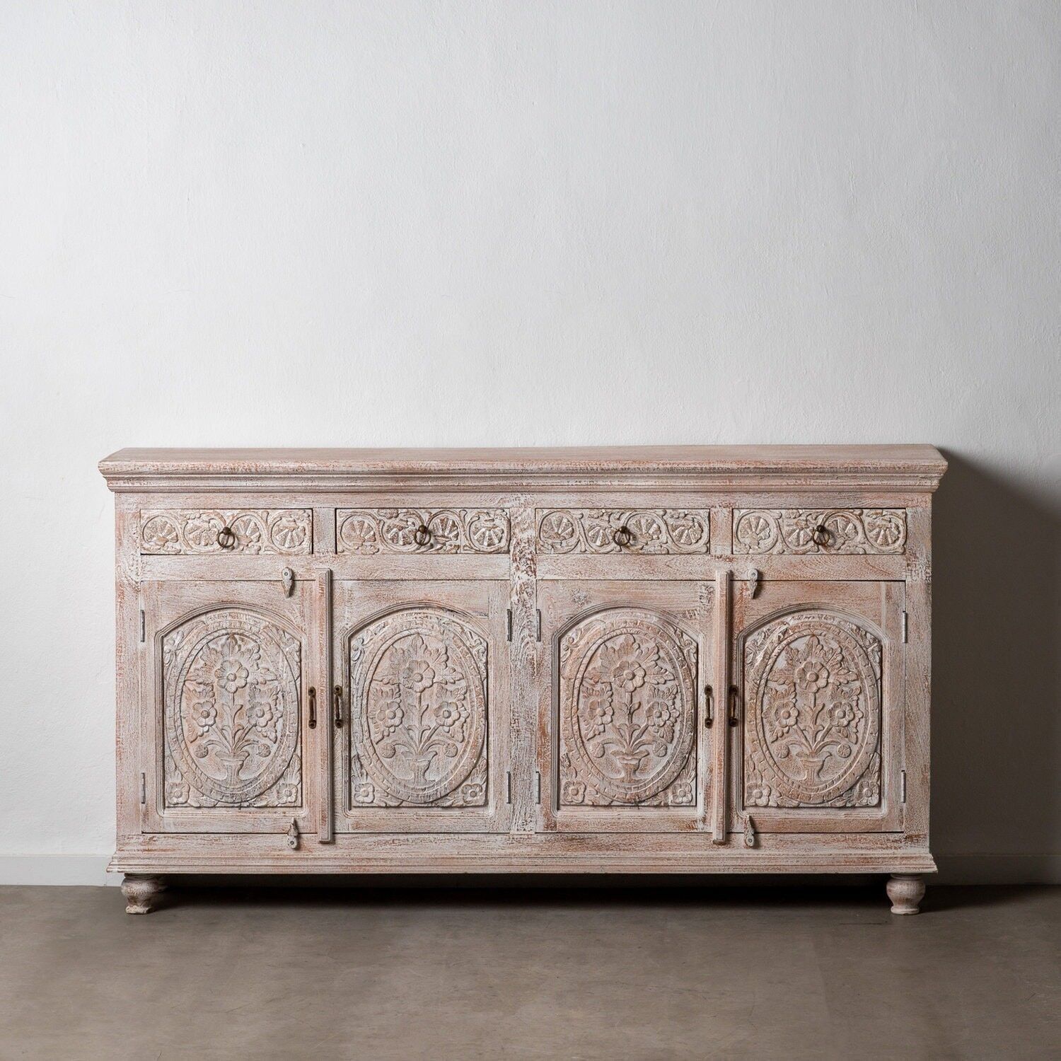 CREDENZA ROSA BIANCA IN LEGNO DI MANGO ST602051