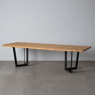 DINING TABLE NATURAL-BLACK ST602022
