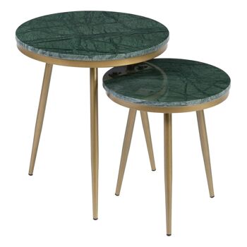 TABLE D'APPOINT S/2 VERT-OR ST606868 3