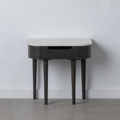 GRAY-WHITE MARBLE/WOOD TABLE ST606909