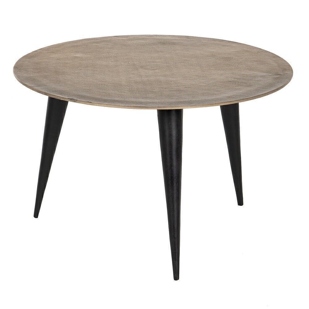 TAVOLINO DA SALOTTO ALLUMINIO NERO ORO ST608834