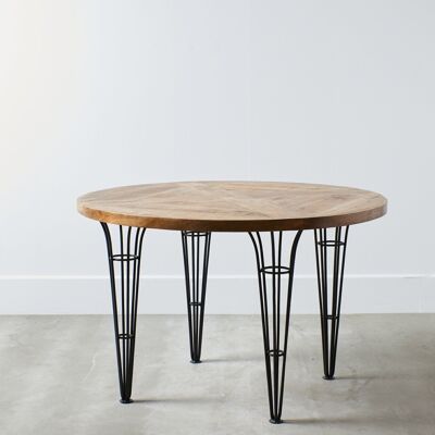 DINING TABLE NATURAL-BLACK ST121898