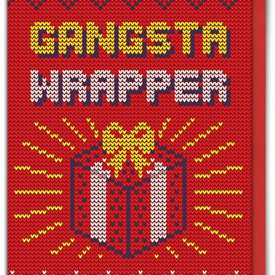 Gangsta Gift Wrapper Funny Christmas Card