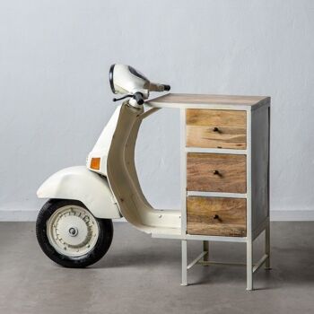 MEUBLE BAR "VESPA" CRÈME ST602256 1