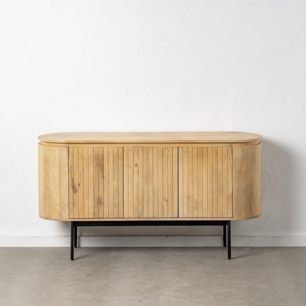 CREDENZA LEGNO-FERRO NATURALE-NERO ST608866