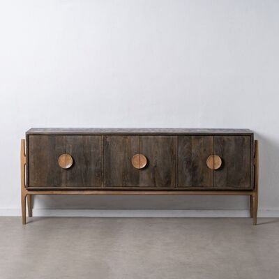 CREDENZA MARRONE NATURALE LEGNO DI MANGO ST608872