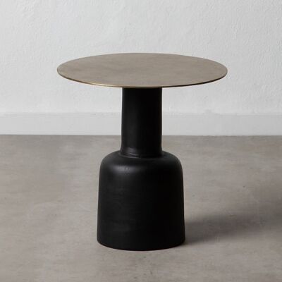 TABLE D'APPOINT ALUMINIUM OR-NOIR SALON ST602430