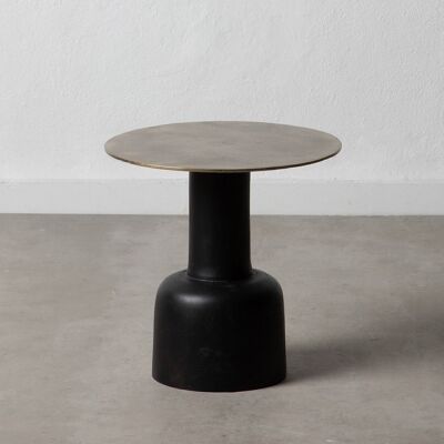 TABLE D'APPOINT ALUMINIUM OR-NOIR SALON ST602431