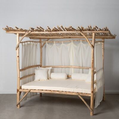 NATURAL TEAK WOOD BALINESE BED ST605120