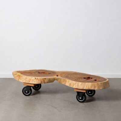 COFFEE TABLE WHEELS NATURAL ST605122