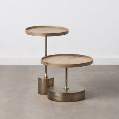 S/2 SIDE TABLE NATURAL-GOLD ST607184