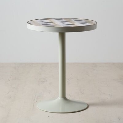 GOLD-WHITE GEOMETRIC TABLE ST152511