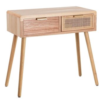 CONSOLE BOIS NATUREL-RATAN SALON ST602576 3