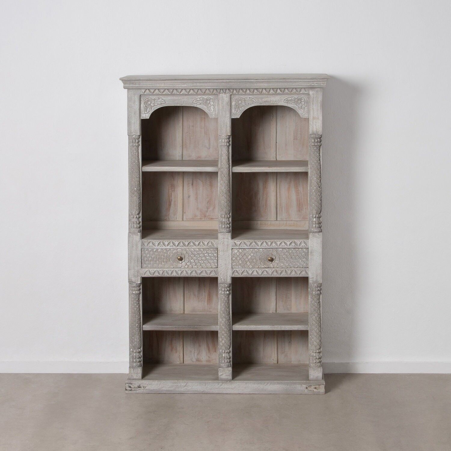 MENSOLA DA SOGGIORNO IN LEGNO DI MANGO GRIGIO ST605333