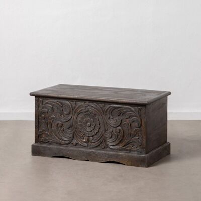 BLACK PINK WOODEN DECORATION TRUNK ST605334