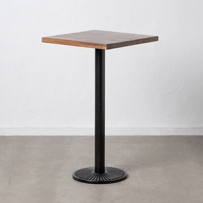 HIGH TABLE NATURAL-BLACK WOOD-IRON ST607316