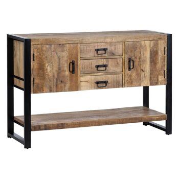 BUFFET BOIS-FER NOIR NATUREL ST607322 8