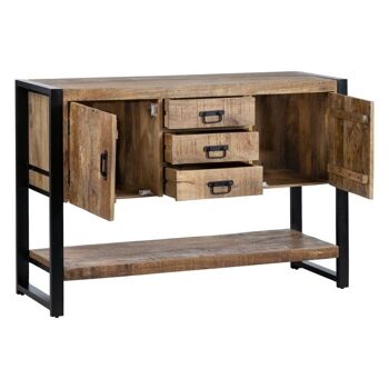 BUFFET BOIS-FER NOIR NATUREL ST607322 9