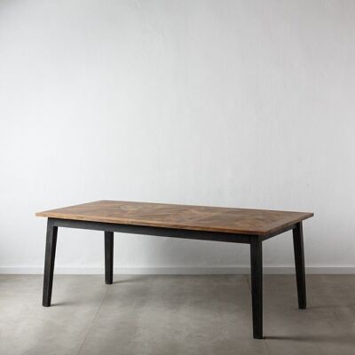 TABLE A MANGER NATUREL-NOIR ST152820