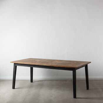TABLE A MANGER NATUREL-NOIR ST152820 1