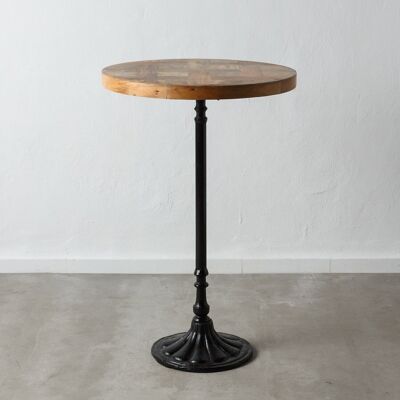 TABLE D'APPOINT NATUREL-NOIR ST152818