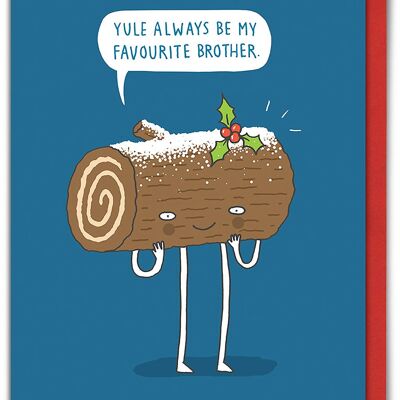 Yule Favourite Brother Christmas Card