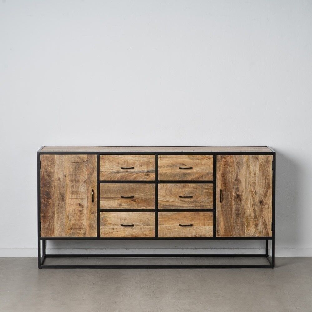 NATURSCHWARZES HOLZ-EISEN-SIDEBOARD ST607326