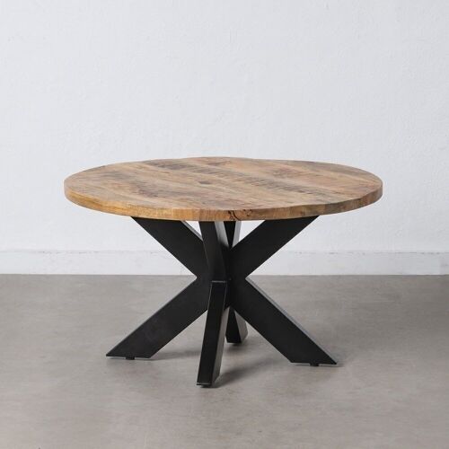 MESA CENTRO NATURAL-NEGRO MADERA-HIERRO ST607327