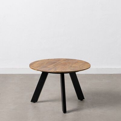 MESA CENTRO NATURAL-NEGRO MADERA-HIERRO ST608905