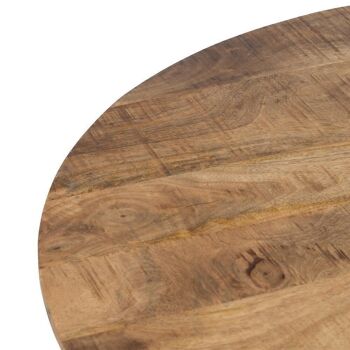 TABLE DE REPAS NATUREL-NOIR BOIS-FER ST608907 3