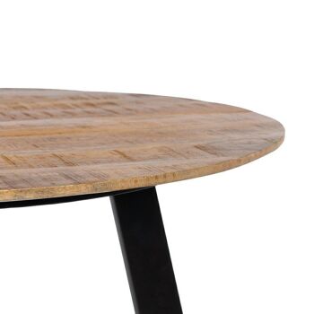 TABLE DE REPAS NATUREL-NOIR BOIS-FER ST608907 4