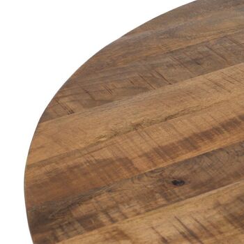 TABLE DE REPAS NATUREL-NOIR BOIS-FER ST608908 3