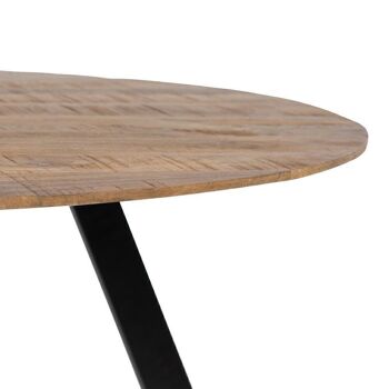 TABLE DE REPAS NATUREL-NOIR BOIS-FER ST608908 4