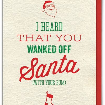 Santa Wank Funny Christmas Card