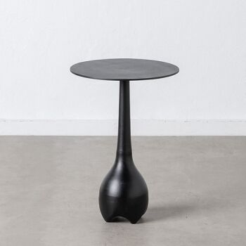 TABLE D'APPOINT ALUMINIUM NOIR SALON ST605352 1