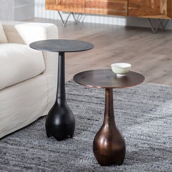 TABLE D'APPOINT ALUMINIUM NOIR SALON ST605352 2