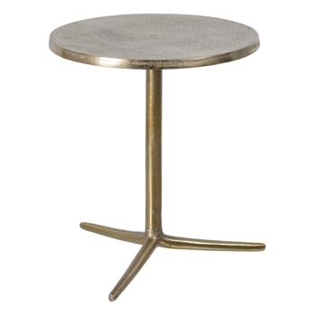 TABLE D'APPOINT S/2 ALUMINIUM OR-ARGENT ST605357 5