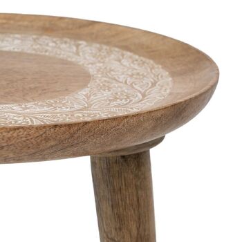 TABLE D'APPOINT NATUREL-BLANC ST607445 5