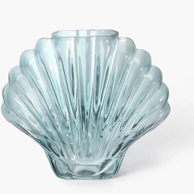 Vase coquillage bleu