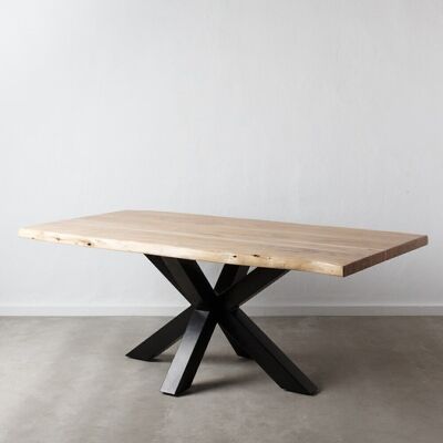TABLE A MANGER NATUREL-NOIR ST153430