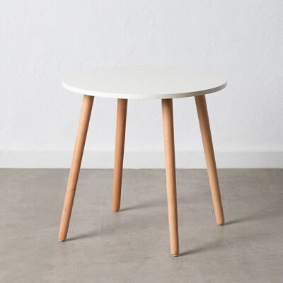 SIDE TABLE WHITE-NATURAL DM-WOOD ST602711