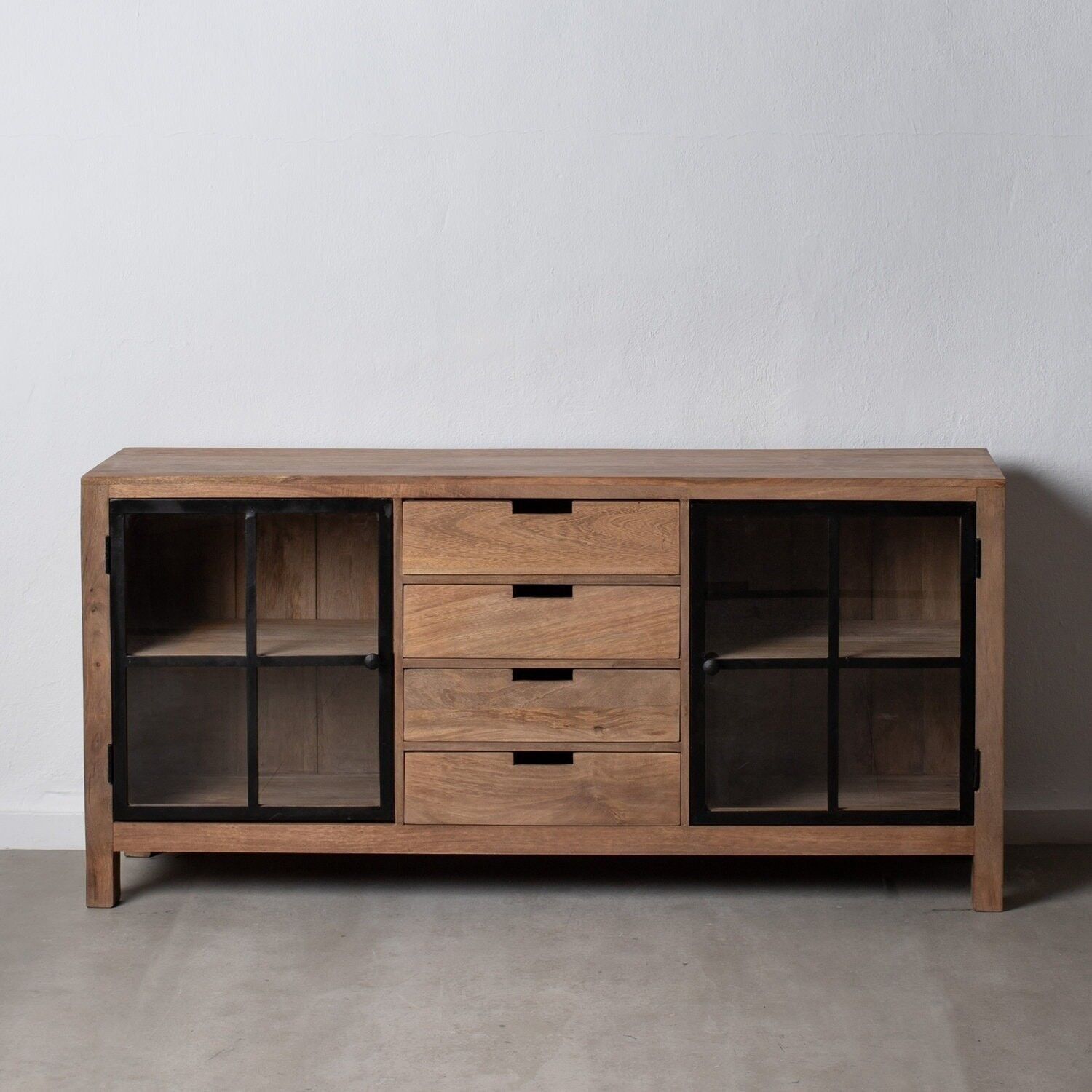 NATÜRLICHES SIDEBOARD AUS MANGOHOLZ WOHNZIMMER ST602713