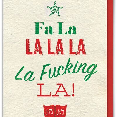 Fa La La La La Funny Christmas Card