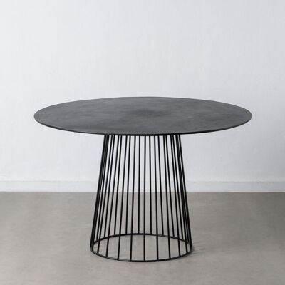 TABLE À MANGER EN ALUMINIUM/FER NOIR ST605365