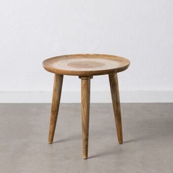 TABLE D'APPOINT NATUREL-BLANC ST607446 1