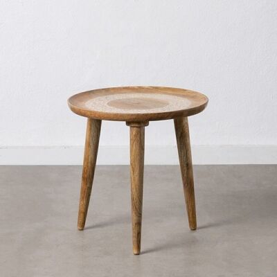 TABLE D'APPOINT NATUREL-BLANC ST607446