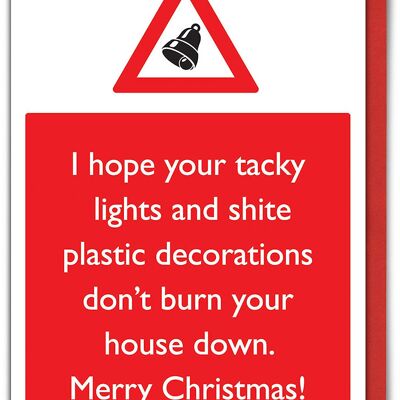Shite Decorations Rude Christmas Card