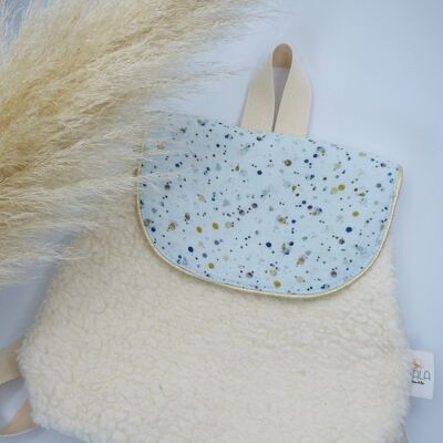 Customizable Marius backpack in organic cotton - Tijala print