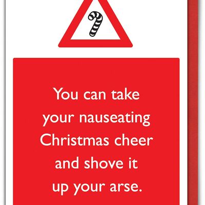 Nauseating Christmas Cheer Rude Christmas Card