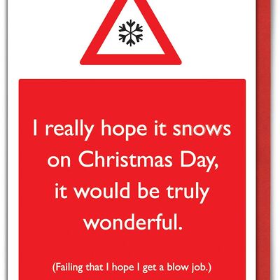 Christmas Day Snow Rude Christmas Card